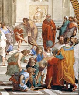 Archimede, Euclide, Zoroastro, Tolomeo - Scula di Atena di Raffaello